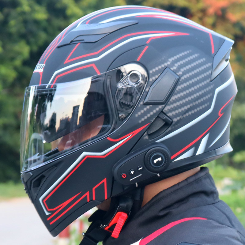 Hot sale double lenses full face bluetooth motorcycle helmet full face