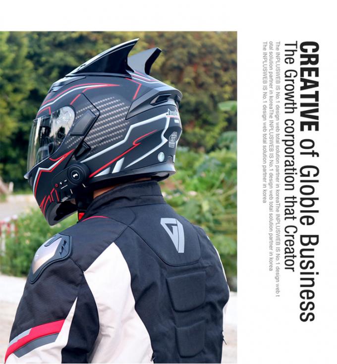 Bluetooth Motorcycle helmet unisex double lens open face motorcycle