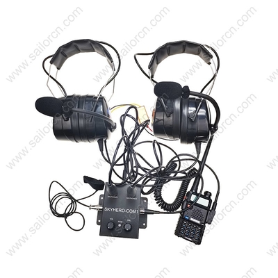 Two set HS-01-S6 headset with intercom Paratrike intercom systercom for autogyro /Open Cockpits /Powered parashoot/ATV