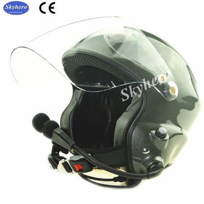 Noise cancel Paramotor helmet Blue with headset blue Open face PPG helmet two side PTT control blue red black