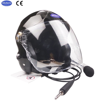 Noise Cancel PPG Black Helmet With Full Headset EN966 Certificated Paramotor Helmet China Supplier Blue Red Black