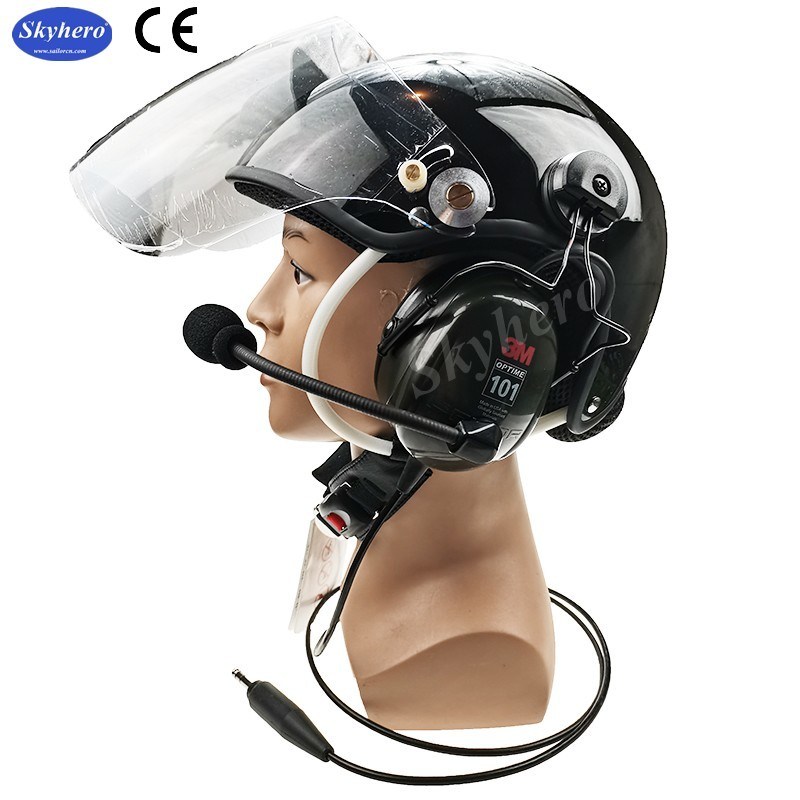 EN966 Paramotor helmet with high noise cancel headset Powered