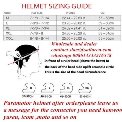 En 966 Standard Powered Paragliding Helmet  Noise Cancel Paramotor Helmet Color Red Black White Blue Paramotor