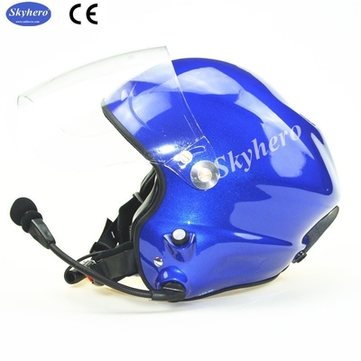 EN 966 Paramotor helmet two side PTT headset 13 years professional manufacturer color red blue matte black