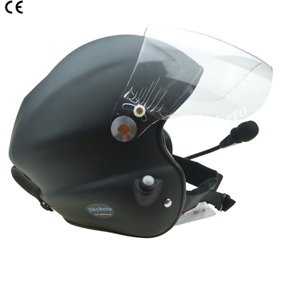 EN 966 Paramotor helmet two side PTT headset 13 years professional manufacturer color red blue matte black