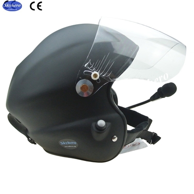 EN 966 Paramotor helmet two side PTT headset 13 years professional manufacturer color red blue matte black