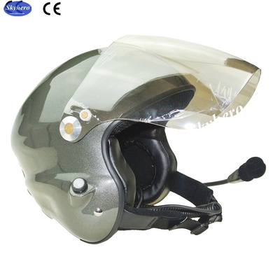 Grey Paramotor helmet GD-G with full headset PPG helmet  Noise cancel powered paragliding helmet